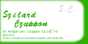 szilard czuppon business card